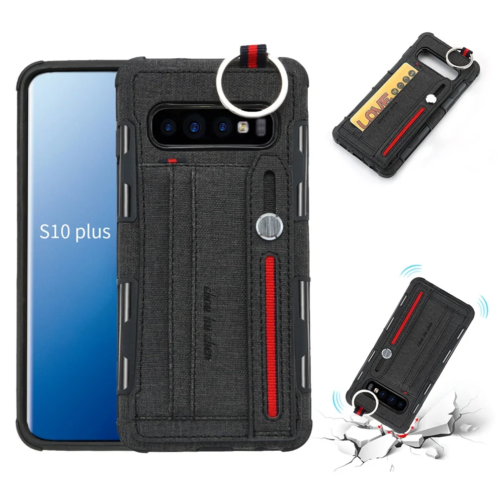 S10 Lite Case For Samsung Galaxy S8 S9 Plus S10e Note8 Cover Kickstand ring buckle Card slot Shell |