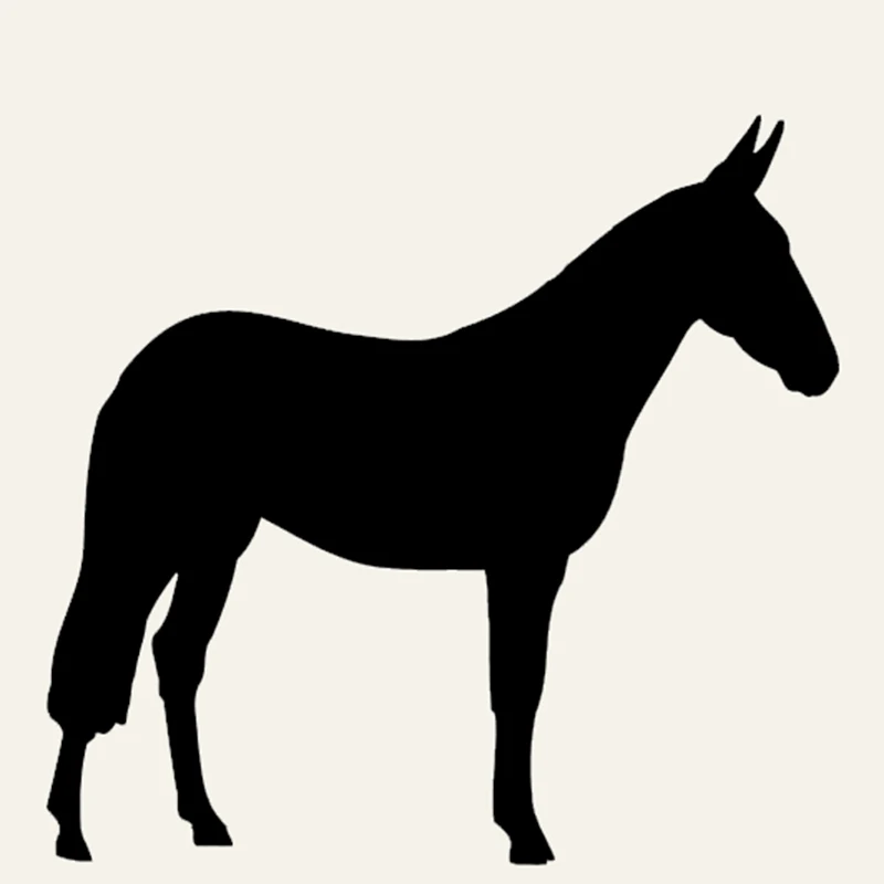 HotMeiNi Hard-working Mules Farm Donkey Graphic Car Sticker Door Laptop Kayak Vinyl Decal grassland animal autumn harvest Horse