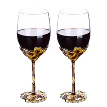 Стеклянные фужеры шампанского GFHGSD идеально подходят для свадебных подарков, набор из 2 роскошных хрустальных тостов и бокалов для вина es QAZ1030