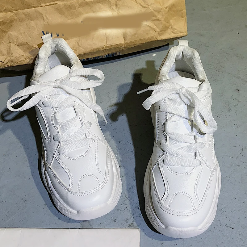 

Moxxy 2019 New Shoe Women Fashion Brand Retro Platform Sneaker Lady Spring Footwear White Beige Chunky Casual Platform Sneakers