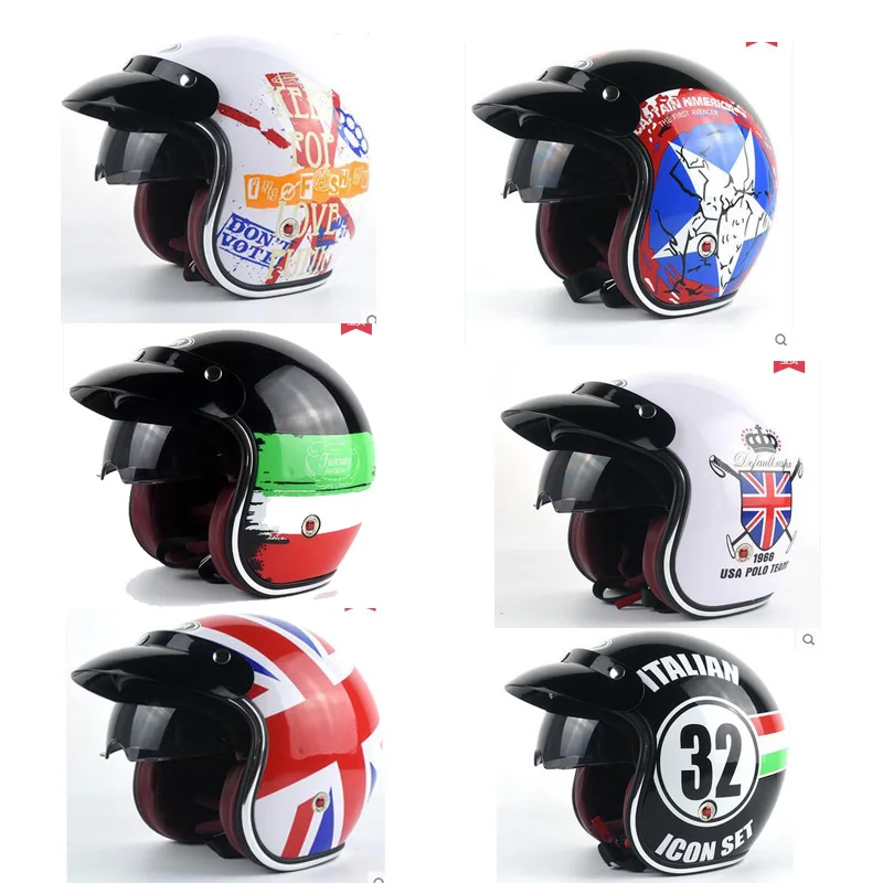 

National flag design motorcycle helmet male women's personality four seasons safety helmet Captain America Casco de la motocicle