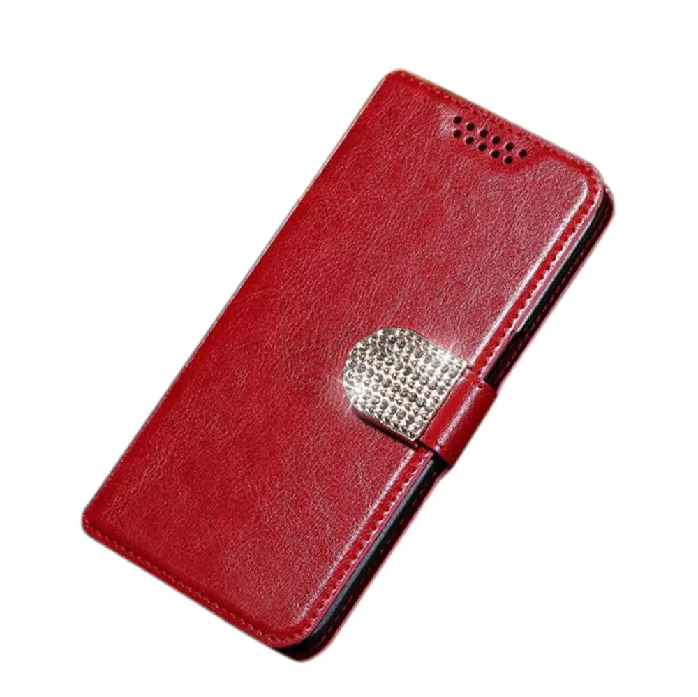 Чехол-книжка из искусственной кожи+ Чехол-бумажник чехол для Digma хит Q401 Q400 Q500 LINX B510 Rage Трикс A400 A401 VOX A10 G450 S501 S502 3g 4G Чехол - Цвет: Red With diamond