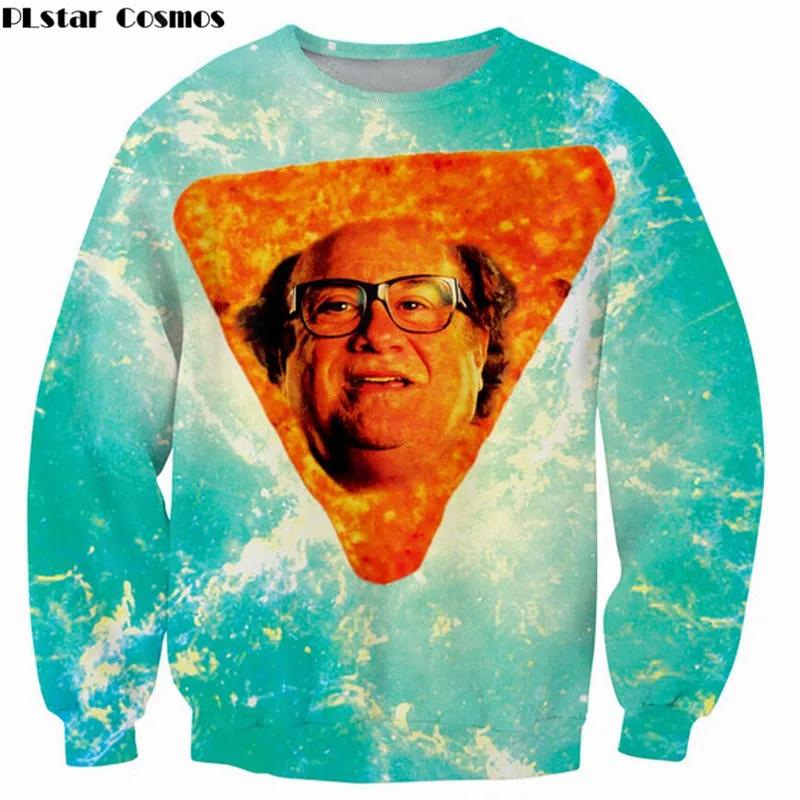 

PLstar Cosmos Danny Dorito Crewneck Sweatshirt Sexy Sweats Danny DeVito in Nacho Cheese Flavor 3d Jumper Women Men size S-5XL
