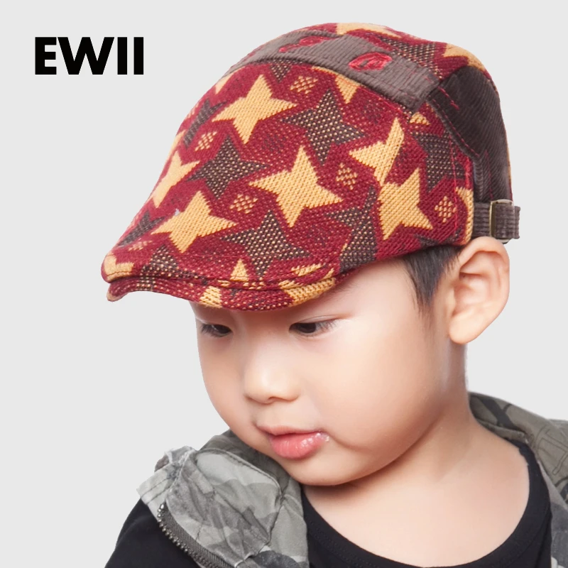 

2017 Fashion baby retro hat for boy winter berets caps kids casual beret hats children flat cap bone boina hombre casquette