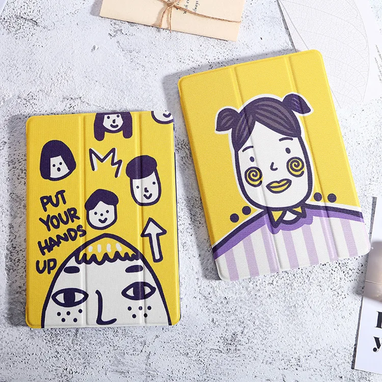 

Doodle Style Ultra slim Smart Case Cover For iPad Air 1/2 New iPad 2017 Stander Cover For iPad 234 iPad mini Auto Wake Up/Sleep