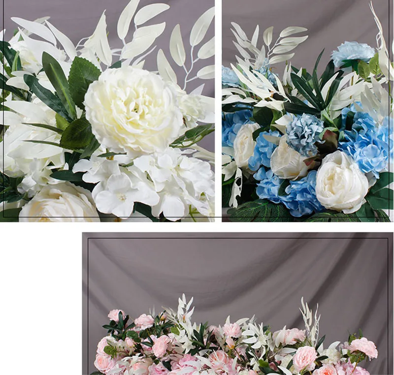 Flone 50cm Artificial Silk Rose Flower Row For Pink Wedding Decoration Arch Road Lead Window Party Decor Fake Flowers Home Art (8)