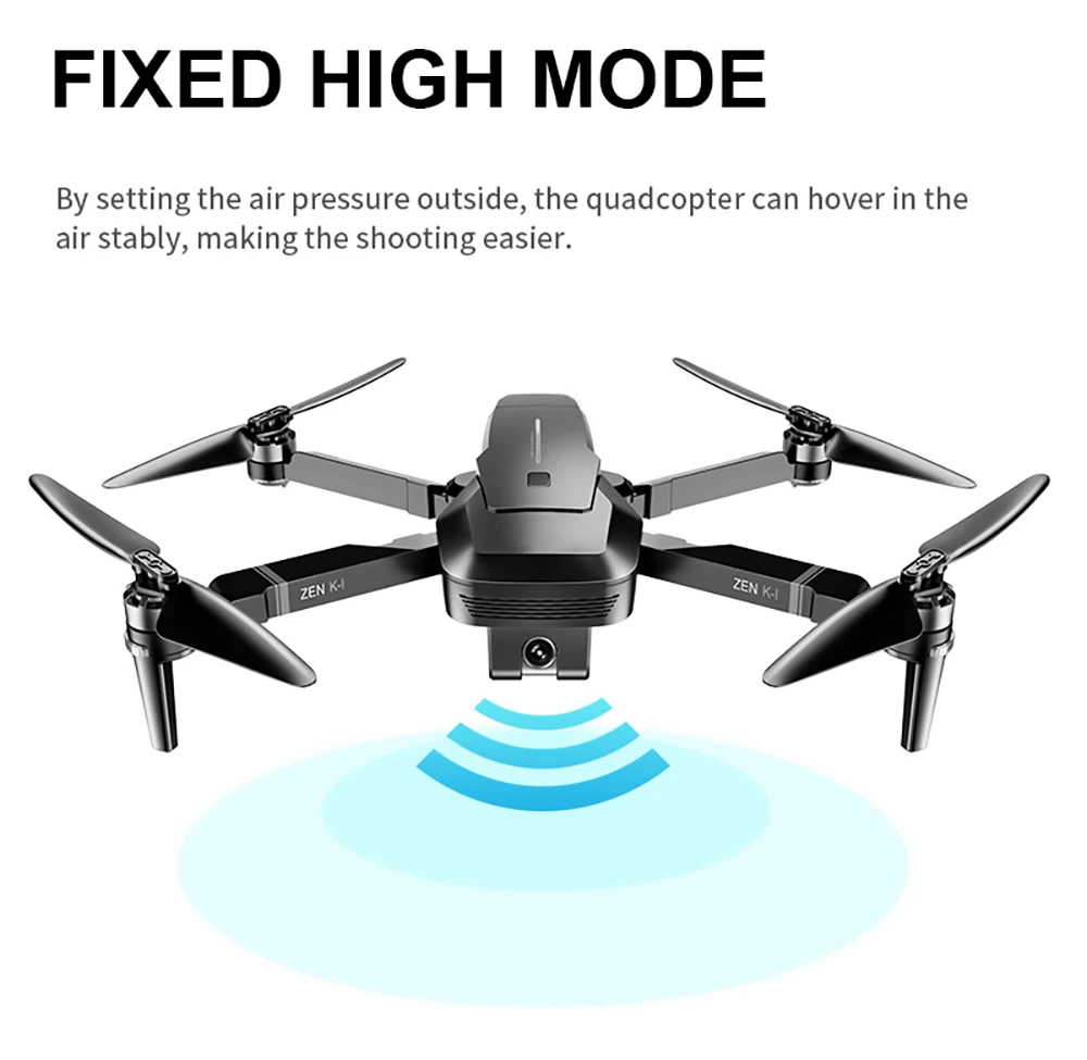 

Visuo ZEN K1 GPS RC Drone with 50 Times Zoom 4K Wide-Angle HD Dual Camera 5G Wifi FPV Brushless Motor Flight 28mins Dron VS F11