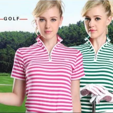 Профессиональная Тренировка по гольфу дышащая футболка-поло с коротким рукавом эластичная Футболка женская быстросохнущая тенниска