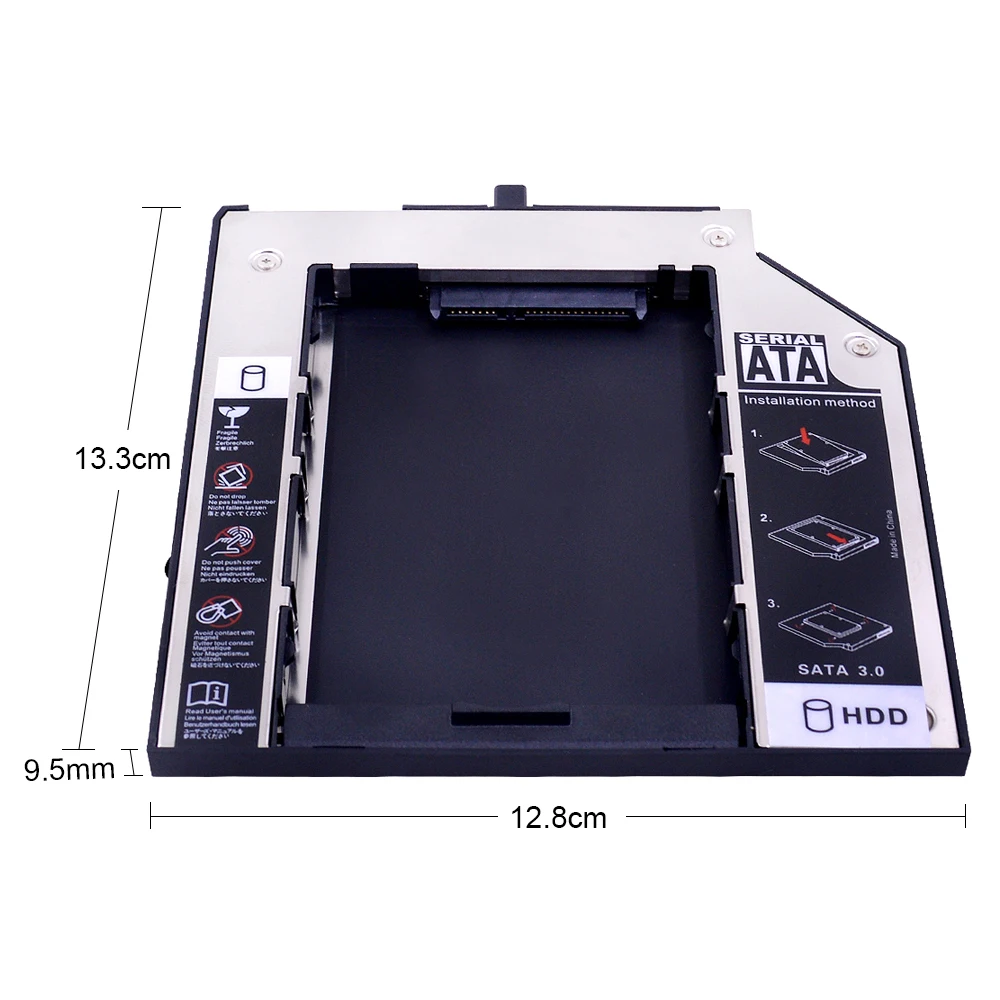 CHIPAL 2nd HDD Caddy 9,5 мм SATA 3,0 для 2," 2 T SSD чехол HDD корпус для lenovo ThinkPad T400 T500 W500 T410 CD-ROM DVD-ROM