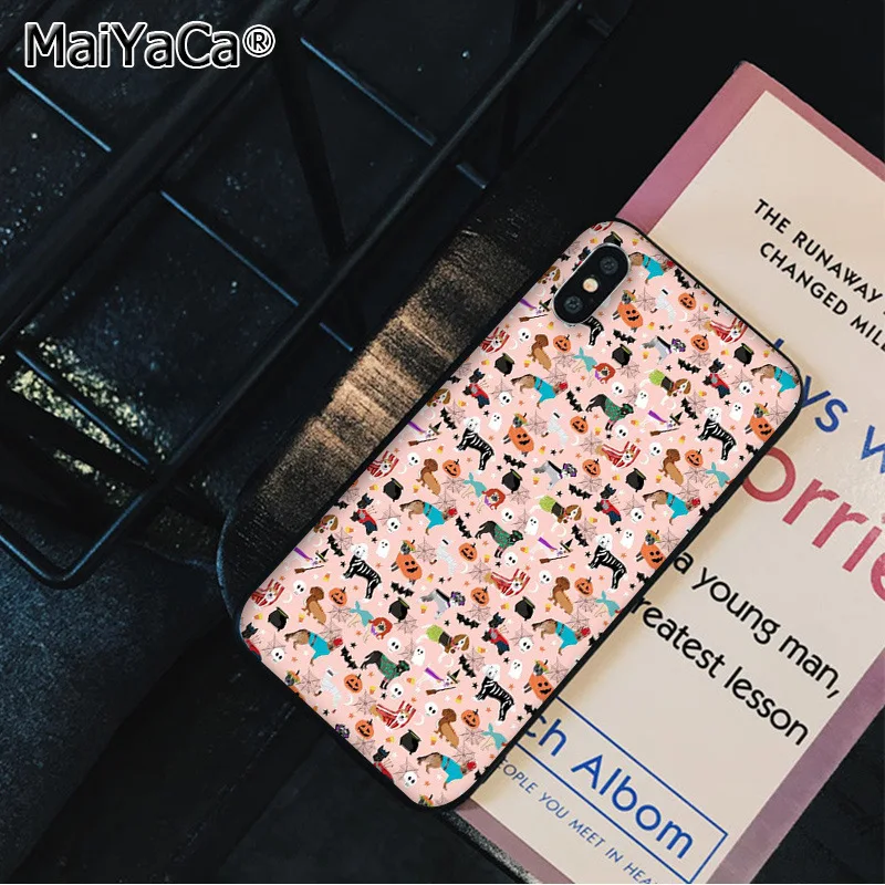 Чехол для телефона MaiYaCa Такса Doxie цветок собака щенок iphone SE 2020 11 pro X XS MAX 66S 7 7plus 8 8Plus