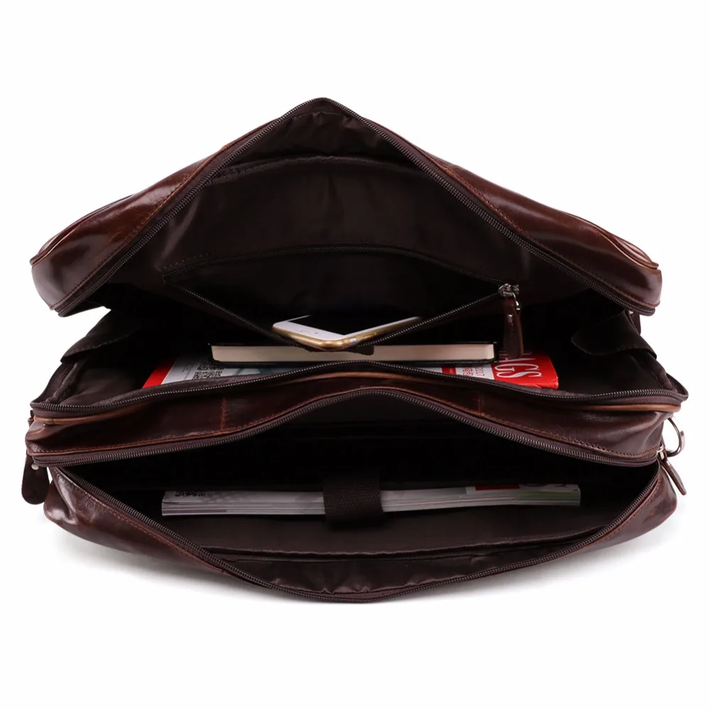 Taschen Männer Schulter Business Aus Laptop Aktentasche Computer Brown Crossbody Handtaschen Leder Vintage Totes Männlichen Reise Echtem wxpRwBqrv