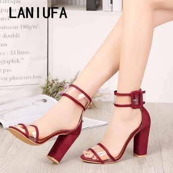 

summer Women Casual PVC High Heels Pumps dress Sandals Shoes women Rome Peep Toe Platform High Heels Sandals women mujer #528