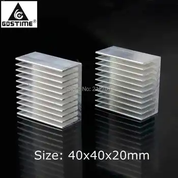 

100PCS Gdstime 40x40x20mm Aluminum Heatsink 40 mm Extruded Radiator Cooling Heat sink for Chip LED CPU GPU VGA RAM