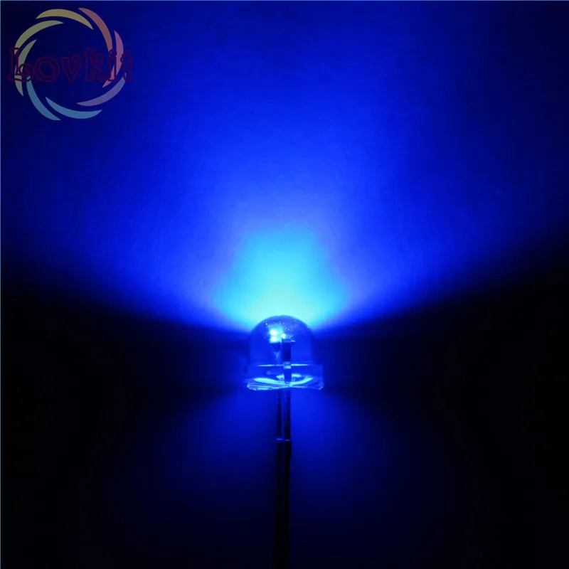 

100pcs 5mm Straw Hat Blue Led Urtal Bright Wide Angle Light Bulb Led Lamp 5MM LED Emitting Diodes Active Components Wholesale