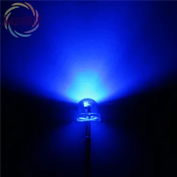 

100pcs 5mm Straw Hat Blue Led Urtal Bright Wide Angle Light Bulb Led Lamp 5MM LED Emitting Diodes Active Components Wholesale