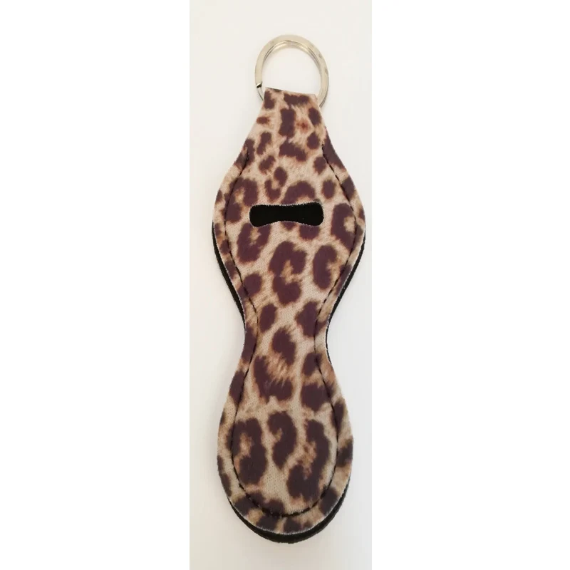 Изготовленный на заказ держатель Chapstick 12 см длинный дизайн заготовки Леопардовый брелок сумка Charmer полоса Chapstick обертывание DOM1061084