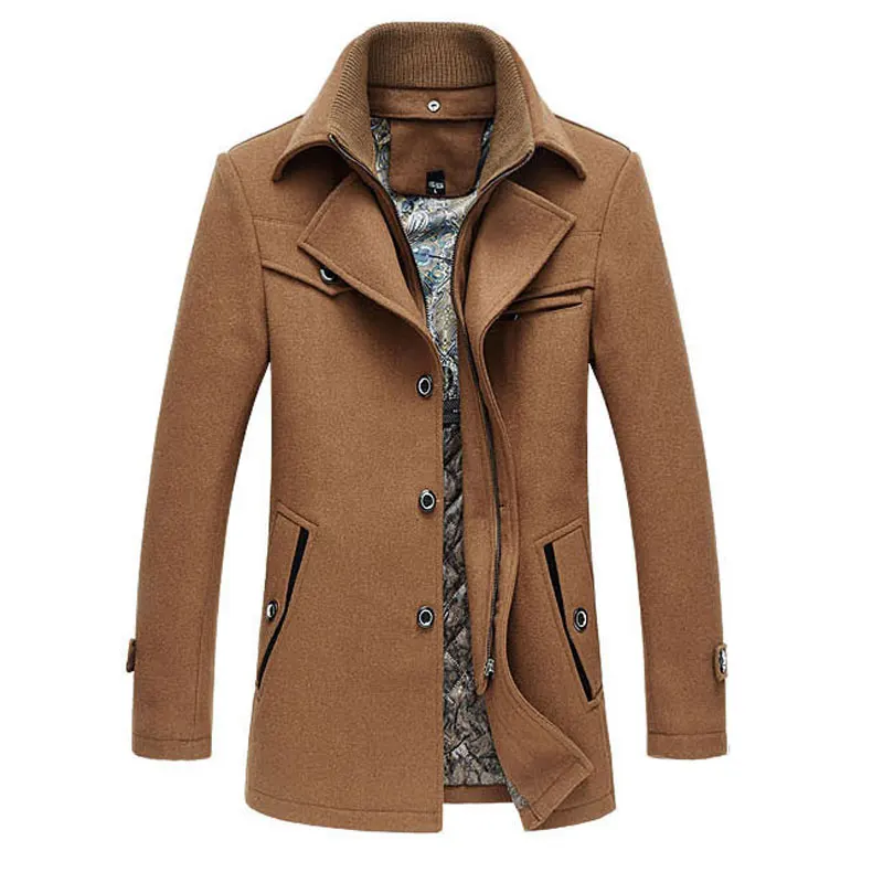 Men Fashion Wool Jacket Coat Top Quality Winter Fashion