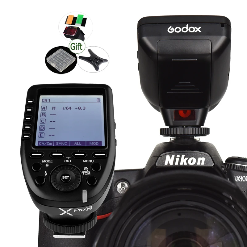 

Newest Godox XPro-N TTL Flash Trigger LCD Transmitter with 2.4G Wireless X System HSS for i-TTL Autoflash Nikon DSLR Cameras