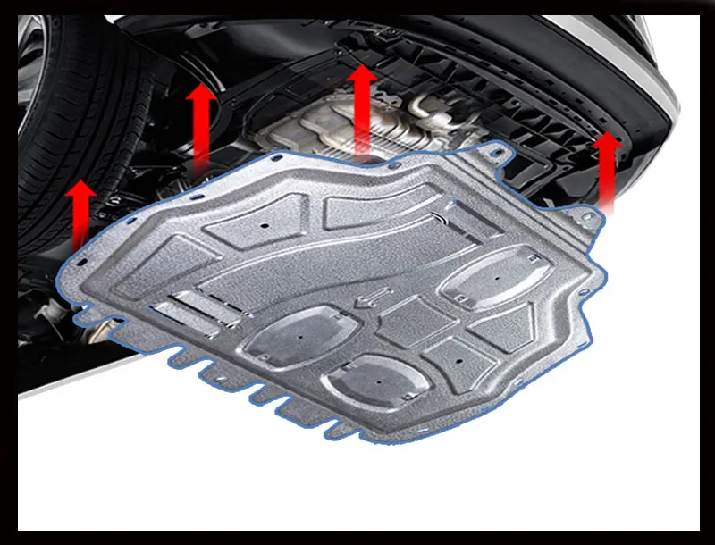 

Car styling For Ford EcoSport Plastic engine guard 2013-2017 For EcoSport Engine skid plate fender alloy steel engine