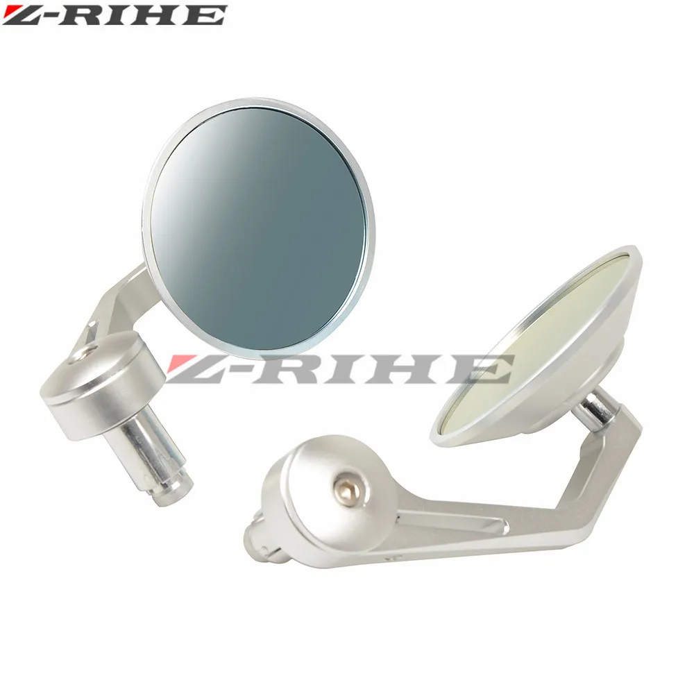 

1Pair 7/8" Universal Round Motorcycle Mirrors Rear View Handle Bar End Rearview Side Mirrors For Suzuki GSX-R GSXR 600 750 1000