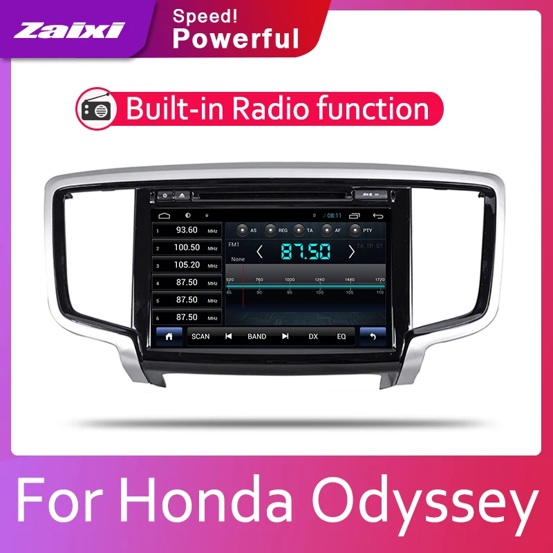 Sale ZaiXi 2din Car multimedia Android Autoradio Car Radio GPS player For Honda Odyssey 2015~2019 Bluetooth WiFi Mirror link Navi 1