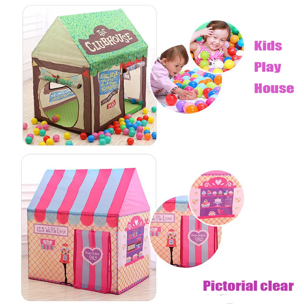 

JIMITU 2Colors Pop Up Outdoor Indoor Cottage Children Tent House Children Play Mat Rug Playhouse Portable Toy Tent for Red Green