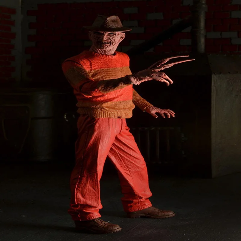 

Movie NECA Orignal A Nightmare on Elm Street Freddy with Red Cloth PVC Action Figure Model Toy Birthday Gift for Kids