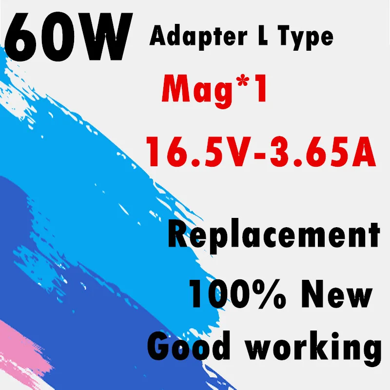 

L Type 60W 16.5V 3.65A Laptop Power Adapter Charger A1344 for A1181 A1184 A1185 A1278 A1342 PRO 13