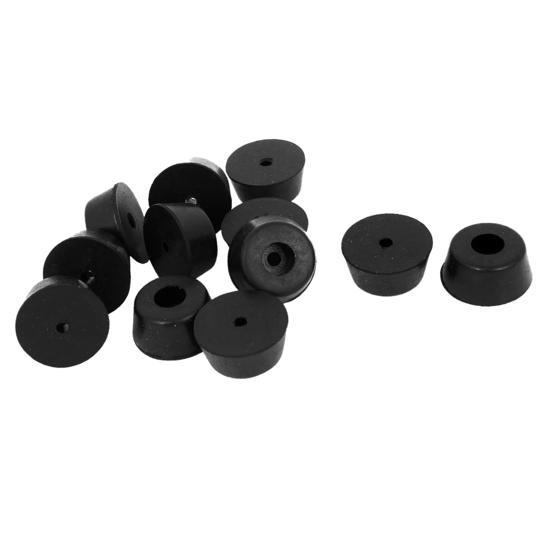 Furniture Non-slip Tapered Rubber Feet Washer 22mm x 10mm 12 Pcs