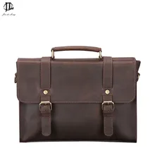 Ретро Crazy Horse Натуральная кожа мужской классический портфель сумка бизнес Молния Ноутбук OL сумка через плечо ручка сумки