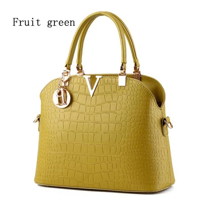 Женские кожаные сумки и кошельки, женские сумки через плечо, хорошее качество, искусственная кожа, женские сумки-мессенджеры, bolsa feminina FN57 - Цвет: Fruit green