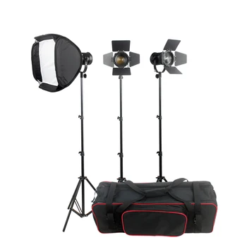 

3X CN-30F LED Spotlight Kit with Stands Softbox Remote Controller Carrying Bag LED Studio Light for Film Video