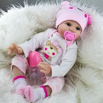 

Full Body Silicone Vinyl Reborn Bebe 22'' Alive Newborn Gift Baby Dolls Handmade Baby Doll Toy Toys for Children