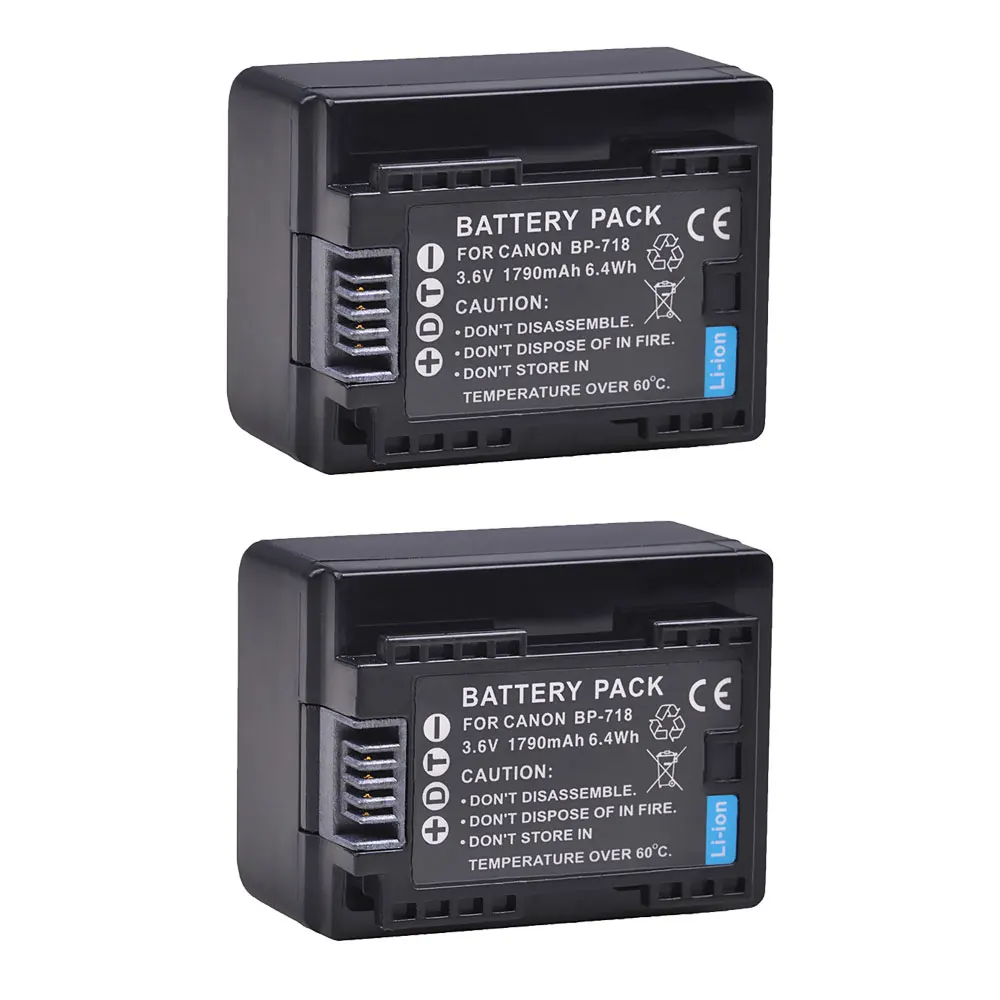 Batterie De Remplacement Vhbw 2000mAh 6V Pour Canon BP-E818, BP-E77, BP-E722 - Compatible Caméscope