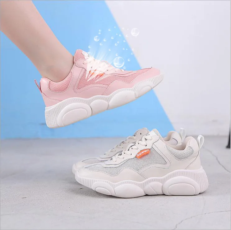 

Bear Shoes Women 2019 Spring New Women's Shoes Round Head Strap Leather Small White Shoes Sports Breathable Single Shoes Women