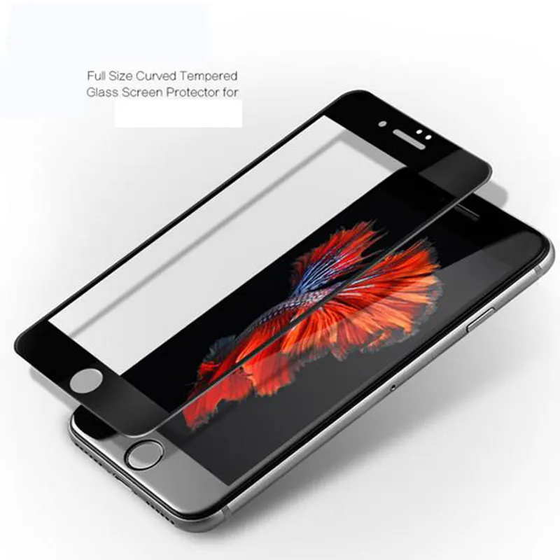 

For IPhone 8 7 Plus 9H Screen Protector Tempered Glass Film Ultra Thin Full Front Screen Protective Case Cover for IPhone 7 8