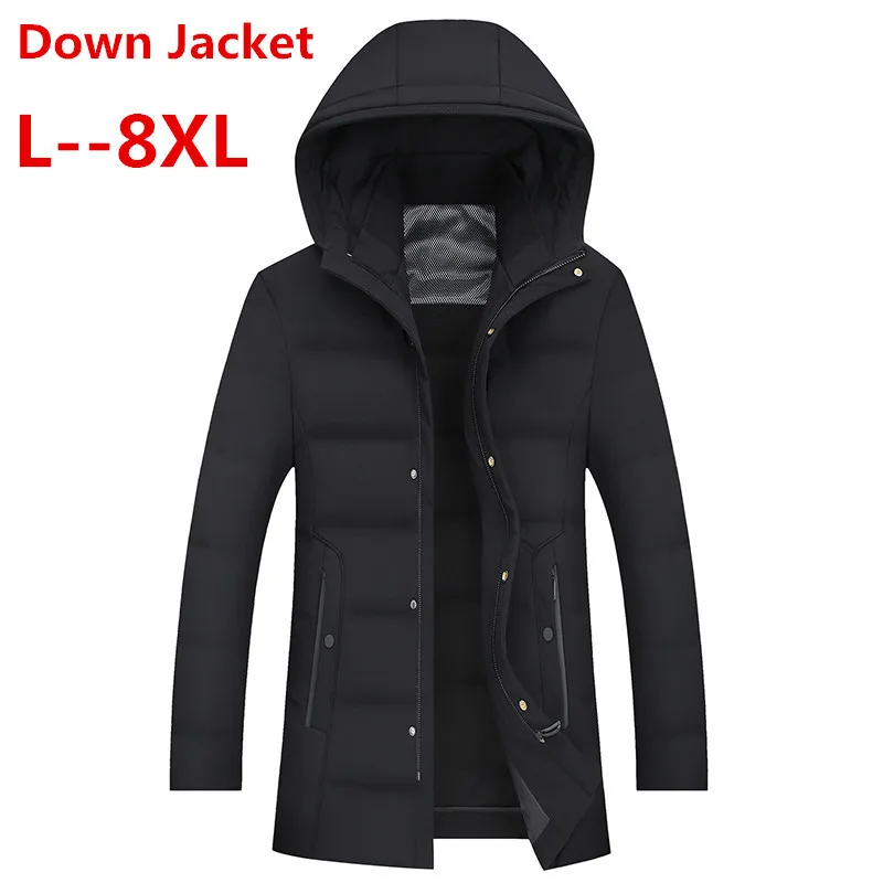 10XL 8XL 6XL Новая повседневная брендовая белая пуховая куртка мужская зимняя теплая куртка мужская Сверхлегкая пуховая куртка Мужская ветрозащитная парка
