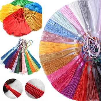 100pcs/Pack Silk Tassel Fringe brush Sewing accessories tassel fringe Trim tassel pendant for curtains jewelry DIY Home Decor 3m small tassel fringe trim craft tassel curtain hanging pendant diy room accessories key tassel wedding jewelry accessories