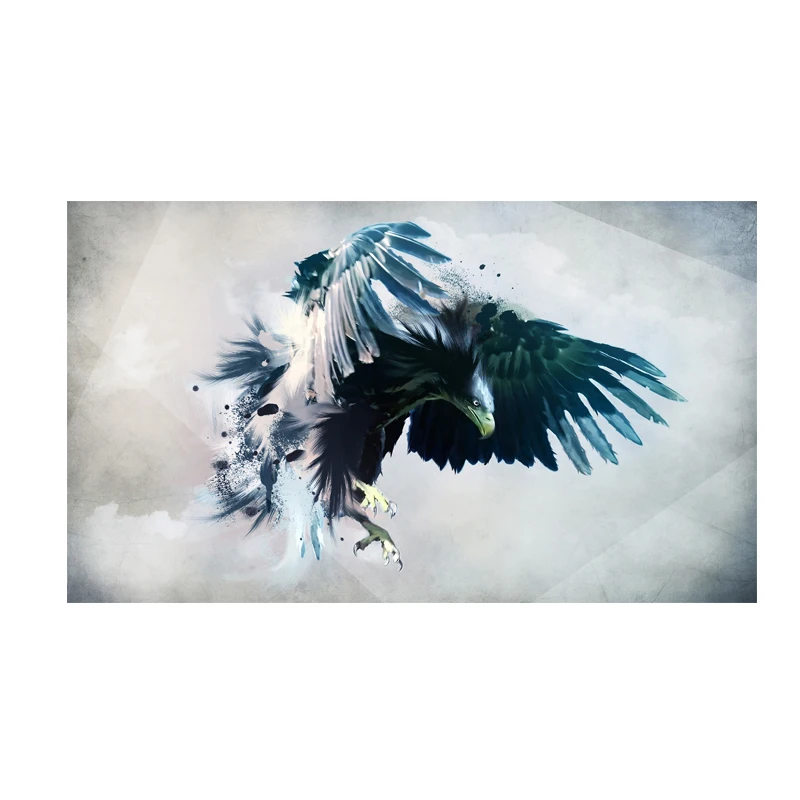 

Modern Abstract Watercolor Brid Eagle Landscape Oil Painting Print on Canvas Pop Art Animal Poster Wall Picture for Living Room