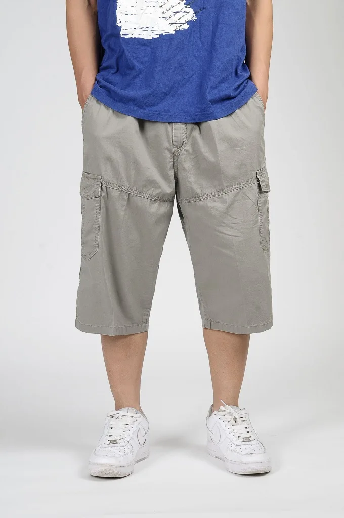 Большие размеры XL-6 XL(талия 133 см) тонкий человек повседневные штаны Большие размеры 7 минут Штаны комбинезоны мужские штаны#2130 - Цвет: Хаки