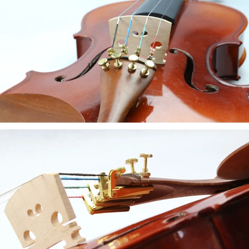 4 шт./лот золото скрипки машинка для настройки струн машинка для точной настройки Запчасти подходит 3/4-4/4 скрипка