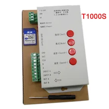 LED T1000S 128 SD Card Pixels Controller DC5 24V for WS2801 WS2811 WS2812B LPD6803 LED 2048