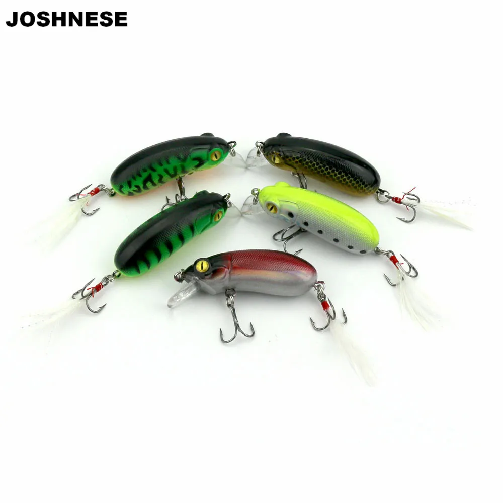 JOSHNESE 4 Colors Rubber Frog Soft Night Fishing Lure Crank Bait Tackle