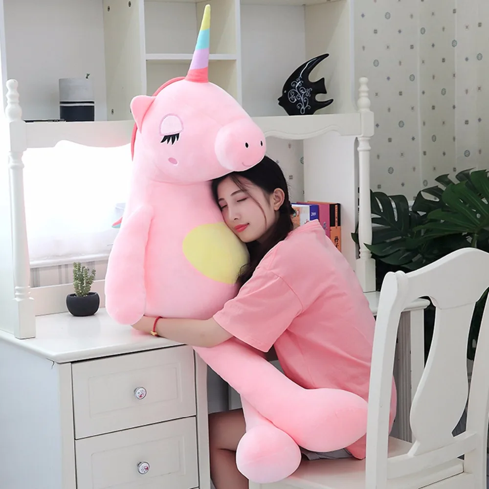

Large arrival unicorn plush toys cute rainbow horse soft doll large stuffed animal soft toys for children gift for girlfriend