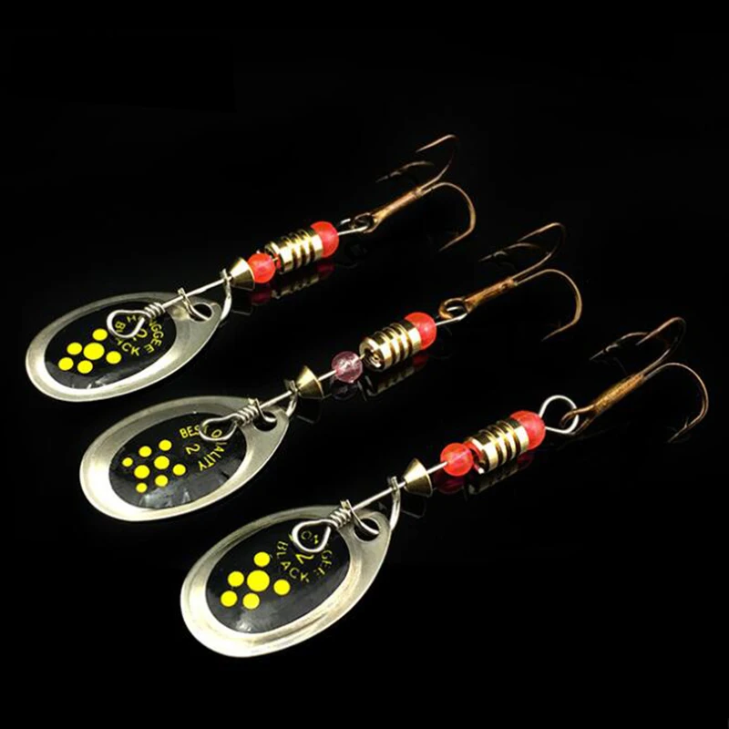 

1Pcs Fishing Lure Spinner Bait 6cm 2.5g Spoon Lures Metal Fishing Lure Hard Bait With Feather Treble Hooks Spinnerbait Tackle