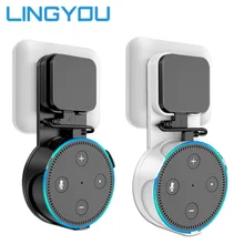 Настенное крепление на выходе для Amazon Echo Dot 2nd Gen с защитным кронштейном для сматывания кабеля, вешалка с зажимом, умный динамик, сабвуферная стойка