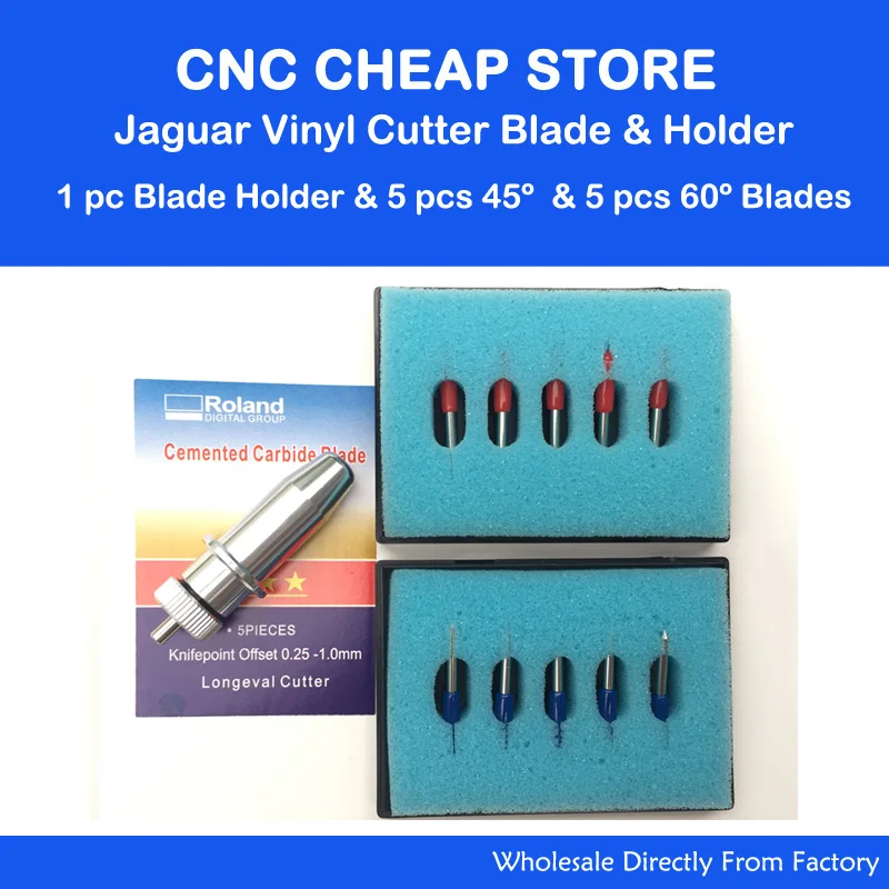 Gcc Cutting Plotter Jaguar Blade Holder + 5 pcs 45 + 5 pcs 60 Degree