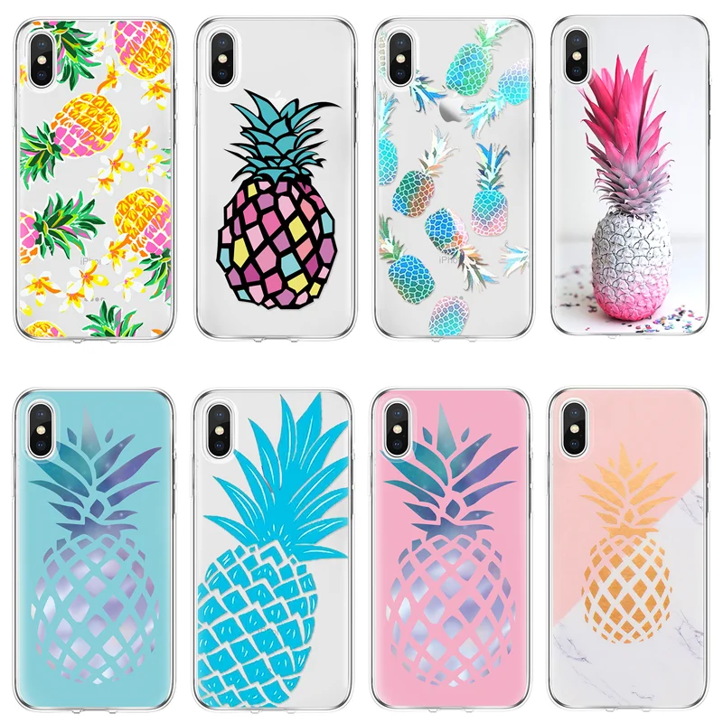 

Pineapple For iPhone X 4 4S 5 5S 5C SE 6 S 6S 7 8 Plus For Huawei P8 P9 P10 P20 Honor 7A Pro Mate 10 Lite 2017 P Smart TPU Case