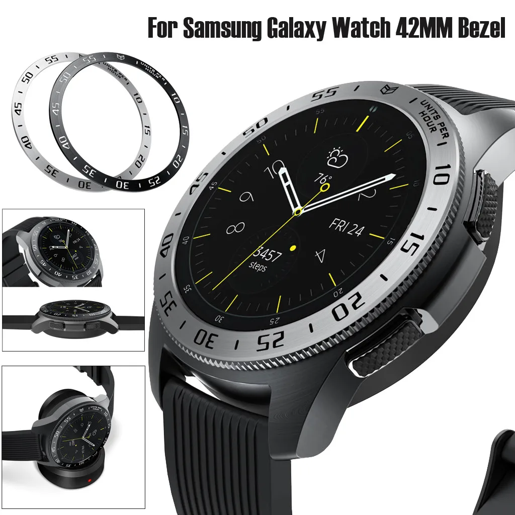 Для Samsung Galaxy Watch 42 мм весы часы кольцо клейкая крышка против царапин металлические
