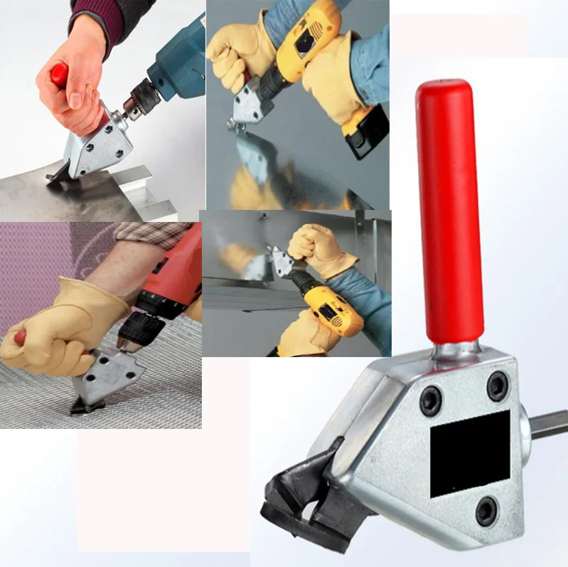 Nibble Metal Cutting Sheet Nibbler Saw Cutter Tool Drill Attachment